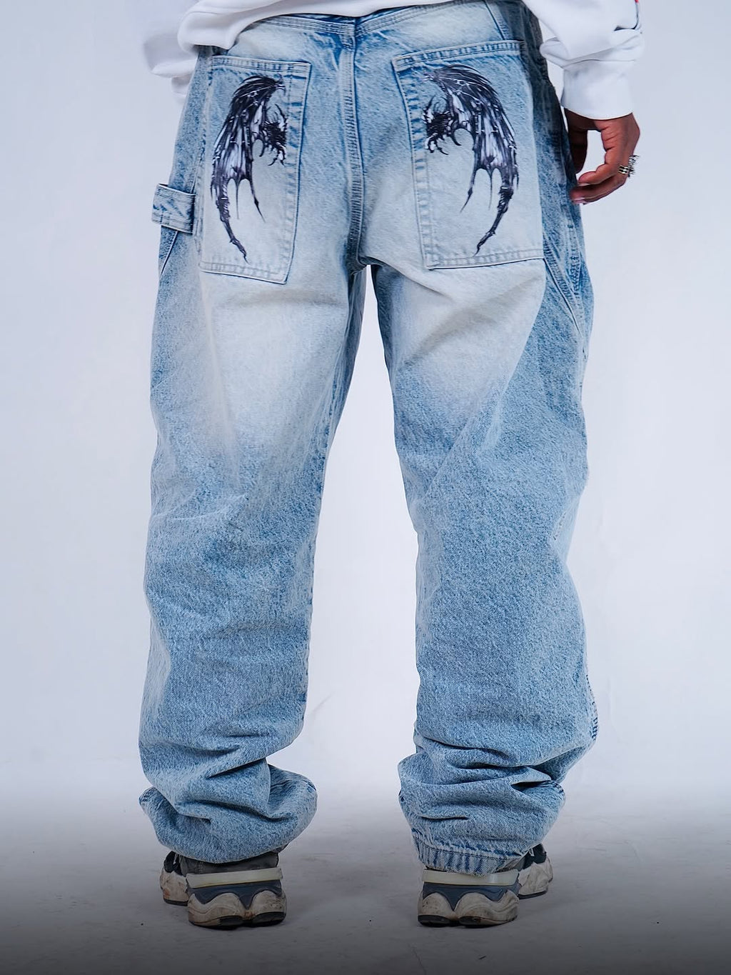 HULKA GHAATAK DRACON Baggy Denim Jeans – BLUE