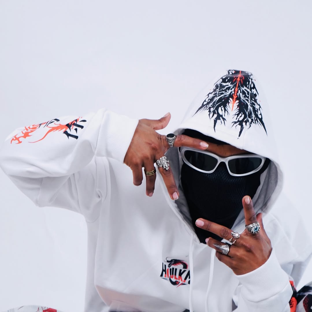 HULKA Dragon Warrior Drop Shoulder Hoodie – White