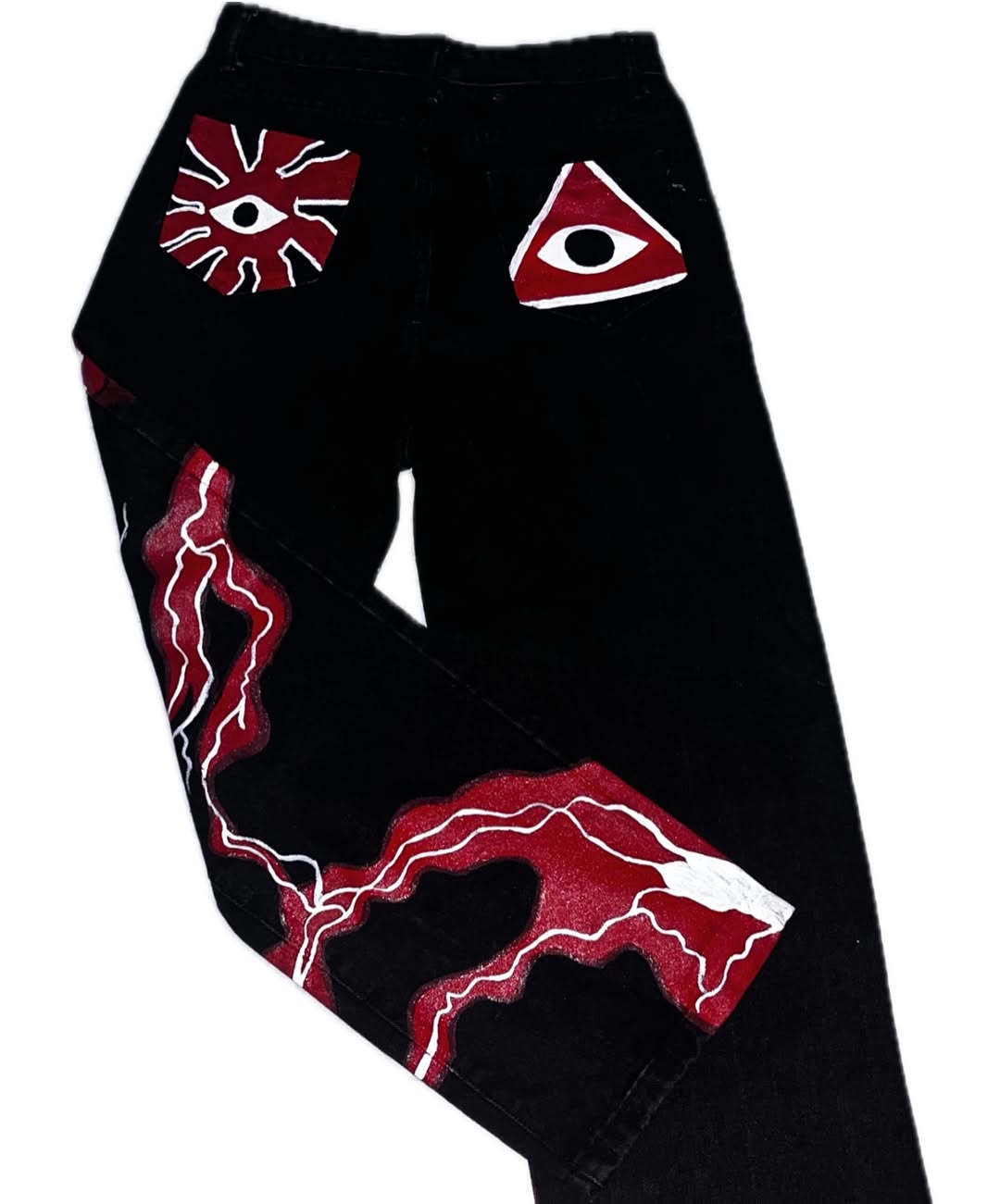 HULKA THUNDERBOLT Baggy Jeans – Black