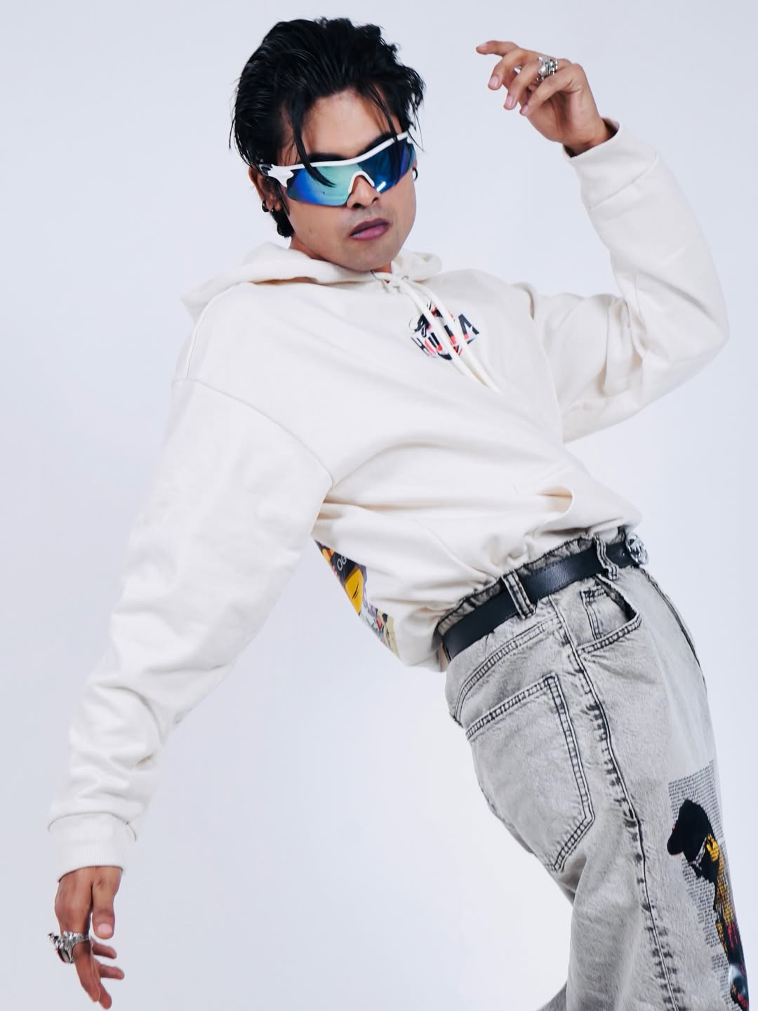 HULKA Off White Drop Shoulder Hoodie – Cream