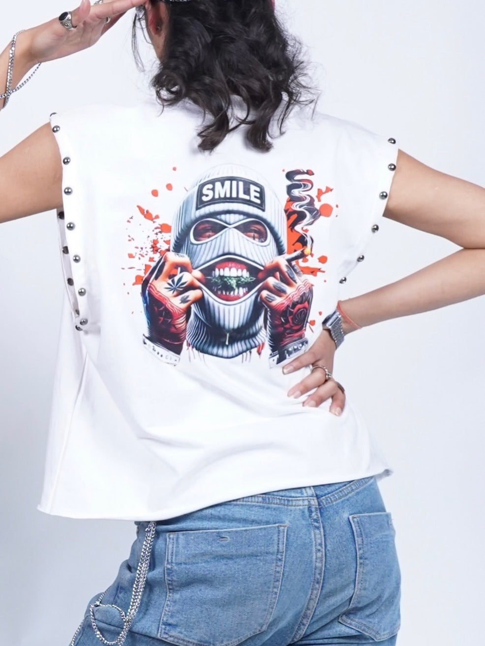 HULKA RAGE Vest Tee – White