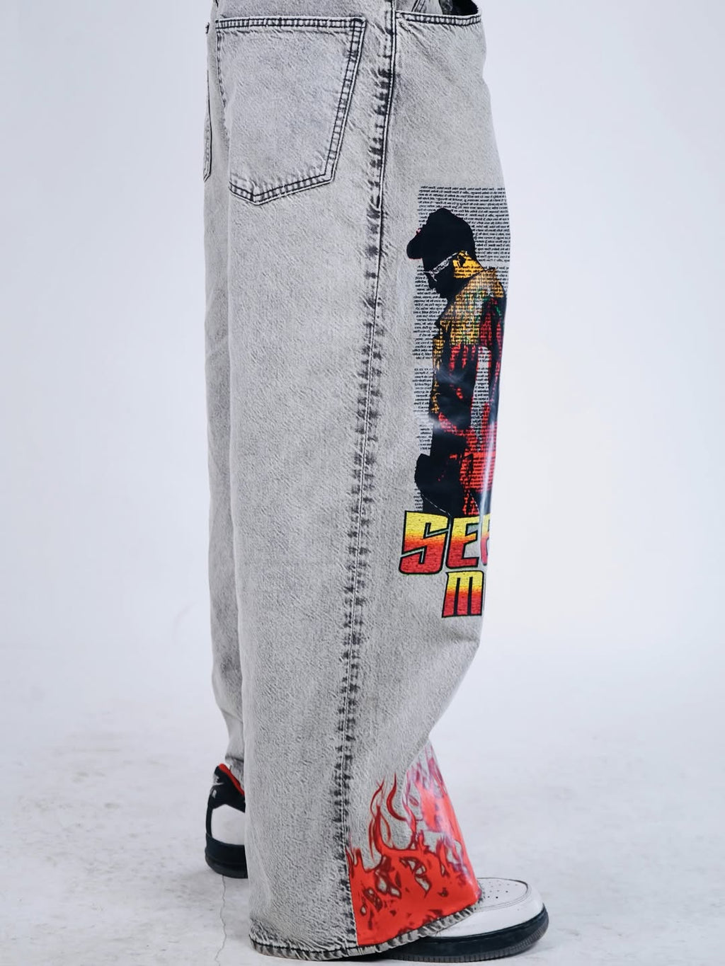 HULKA SHAKTI SM Baggy Denim Jeans – Washed Grey