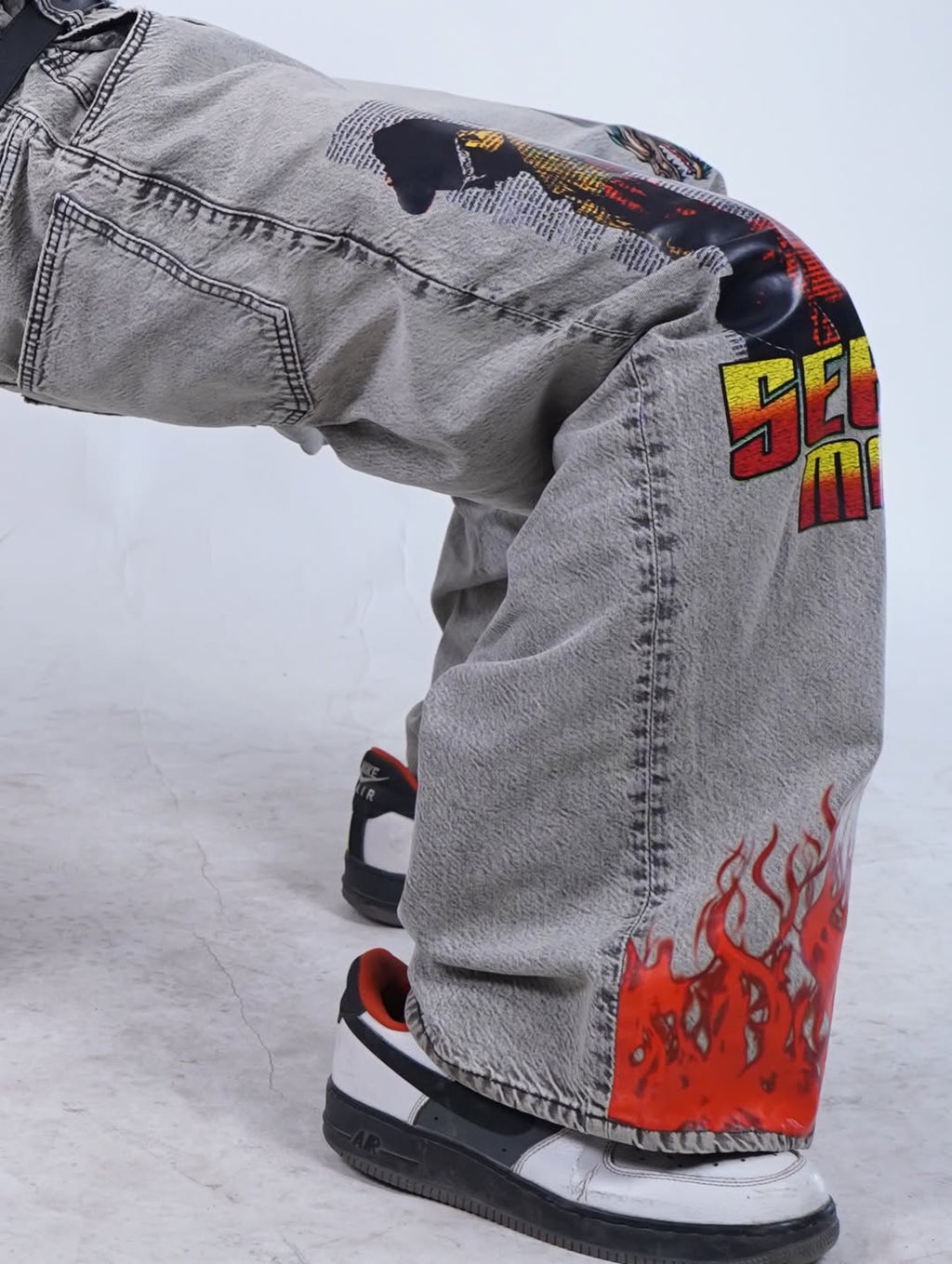 HULKA SHAKTI SM Baggy Denim Jeans – Washed Grey